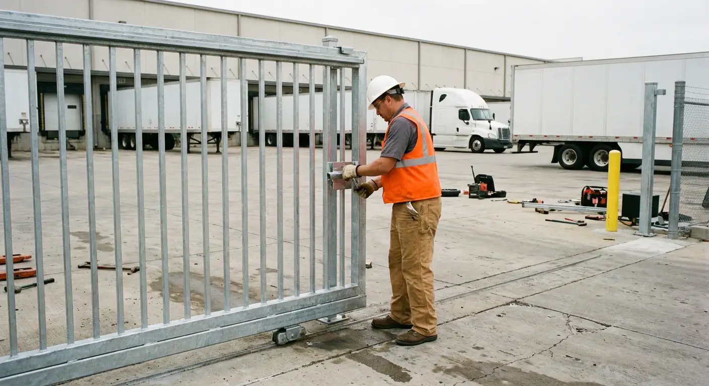 Heavy-duty temporary fencing installation in Youngstown