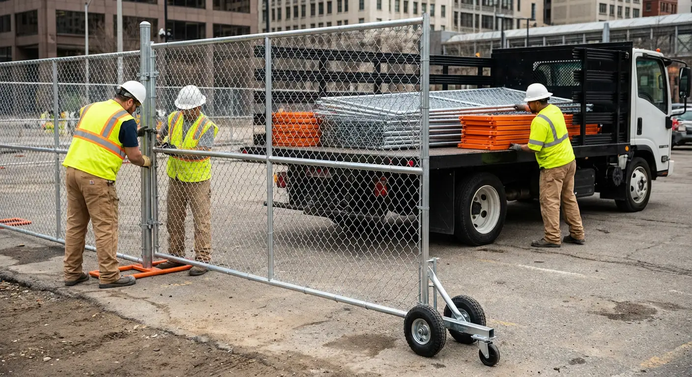 Temporary gate rental installation site in Youngstown