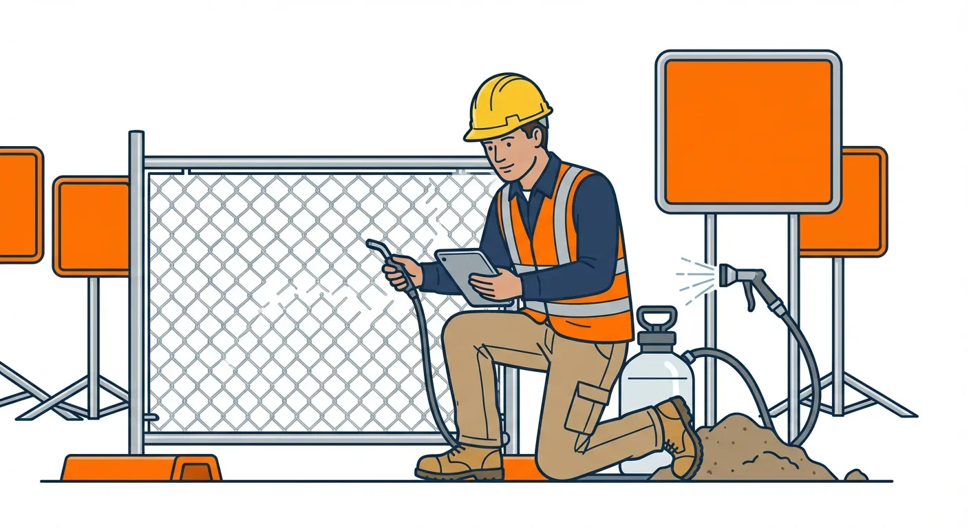 SWPPP Dust Compliance Warning Signs Infographic in Youngstown, OH